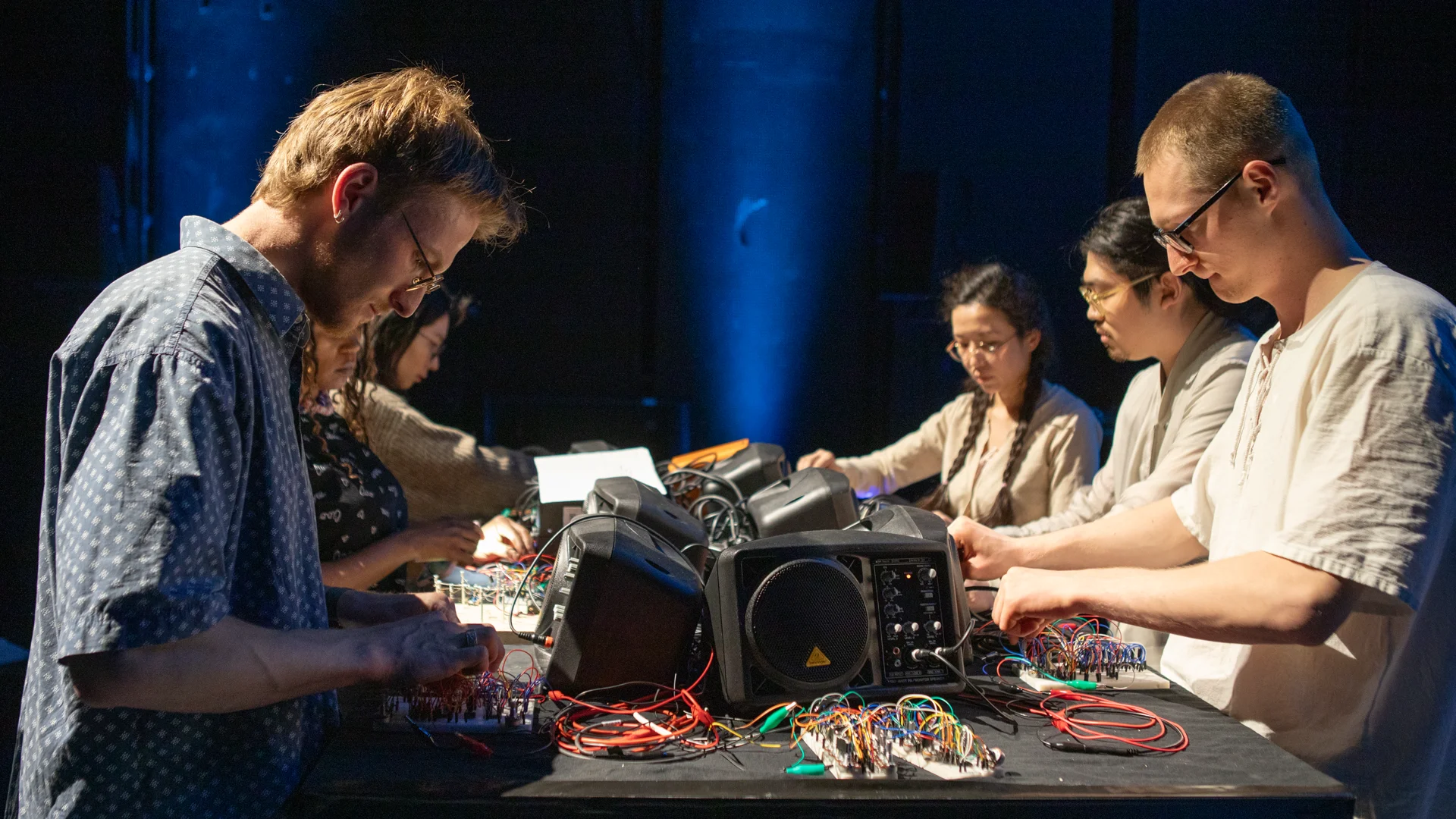 Still from circuitry-based sound course, 2025