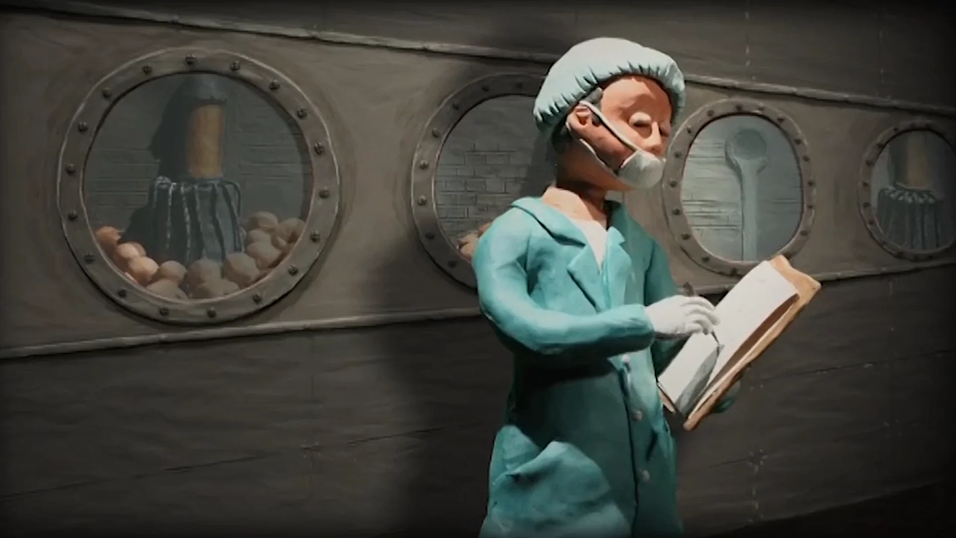 Still from the clay animation ‘Birthmark’ by K. Csernohorski